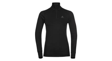 Maillot manches longues 1/2 zip femme odlo active warm eco noir