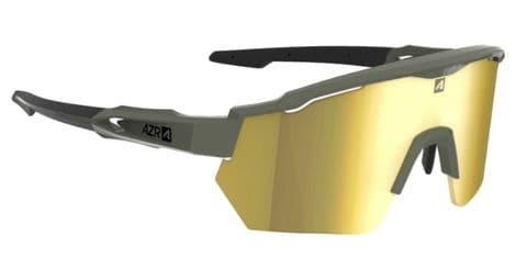 Conjunto azr race rx gafas caqui mate / lente hidrófoba amarilla + transparente