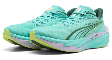 Chaussures Running Puma Deviate Nitro 4 Hyrox Vert Femme