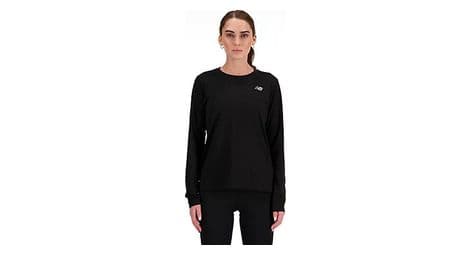 Camiseta de manga larga para mujer new balance sport essentials negra