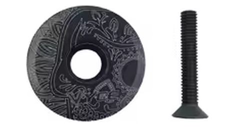 Bouchon de potence en alliage d'aluminium ultra-léger - Noir à motifs