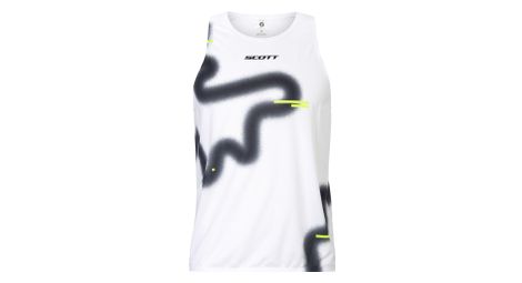 Camiseta sin mangas Scott RC Run blanca/negra para hombre