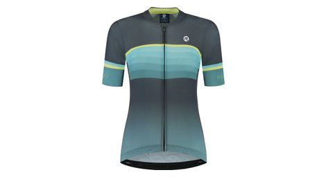 Maillot Manches Courtes Velo Rogelli Impress II - Femme - Menthe/Gris/Jaune