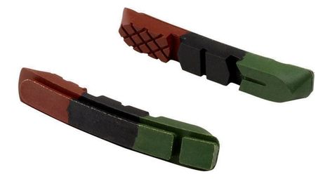 Gommes de rechange pour patins de frein tricolores comp. shimano xt/xtr 72 mm