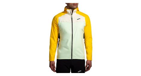 Brooks high point trail waterproof jacket green yellow uomo s