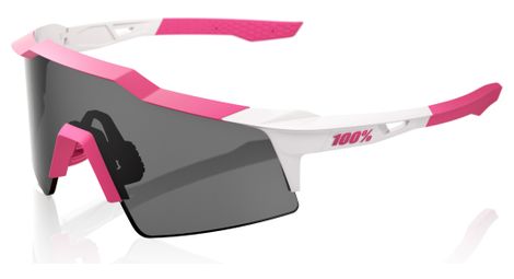 Lunettes 100% speedcraft sl puddy pink white / verres smoke