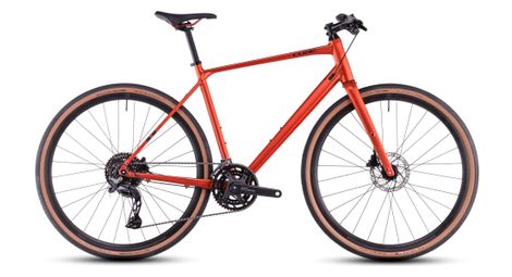 Cube nulane pro fitness bike shimano cues 10s 700 mm rosso arancione fuoco 2025