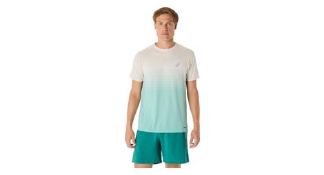 Maglia a maniche corte asics seamless beige/verde uomo