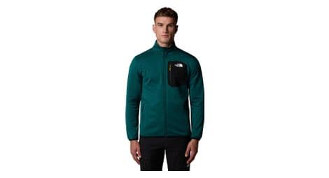 Chaqueta polar con cremallera completa the north face crest verde hombre