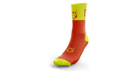 Chaussettes otso multisport medium cut orange jaune