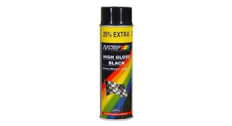 Aérosol peinture Motip noir brillant 500 ml .