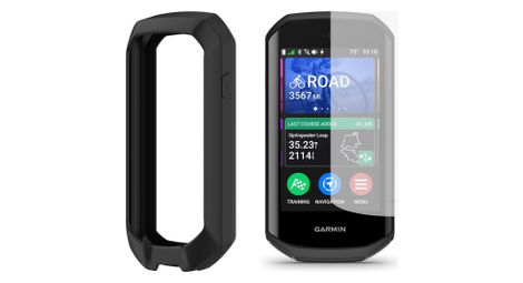 Ecran de protection hydrogel et housse de protection silicone pour garmin edge 1050