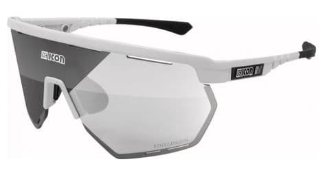 Scicon sports aerowing lunettes de soleil de performance sportive (scnpp silver fotocromic/luminosité blanche)