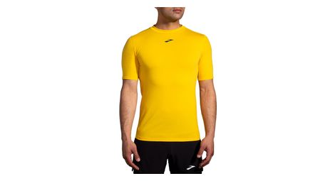 Maglia a manica corta brooks high point trail yellow uomo xl