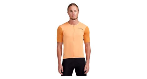 Craft pro gravel kurzarmtrikot pfirsich/wüste herren