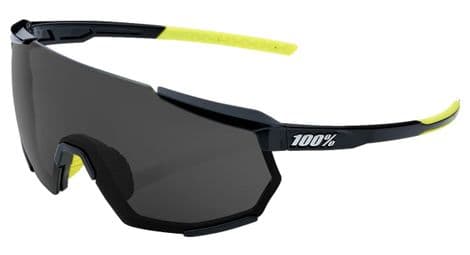 100% occhiali racetrap 3.0 - nero lucido - lenti fumé