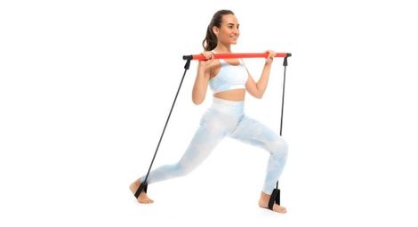 Barre de fitness avec elastiques et guide d exercice resibar