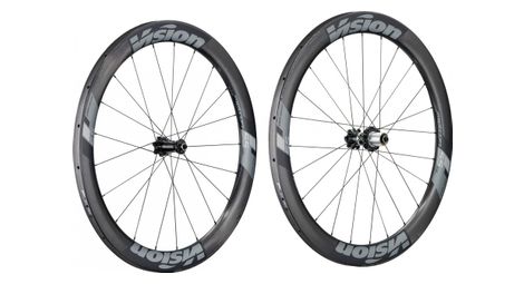 Paire de roues vision metron 55 sl disc carbon boyau | 9/15/12x100 - 9x135 - 12x142mm | noir