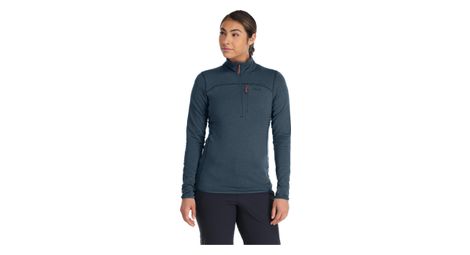 Pull polaire demi zip femme rab ascendor light bleu