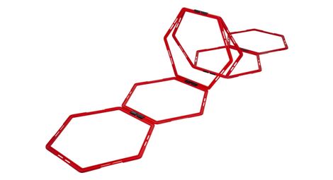 Pure2improve 6 pcs grille hexagonale d agilite rouge