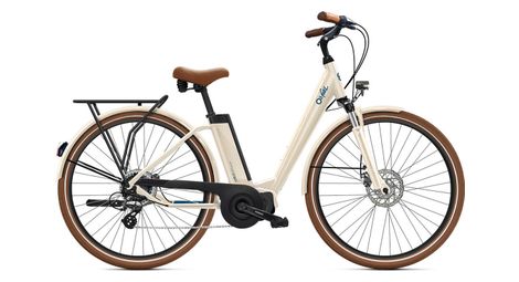 O2 feel ivog city up 4.1 shimano altus 8v 400 wh 28'' lino blanco  bicicleta eléctrica urbana