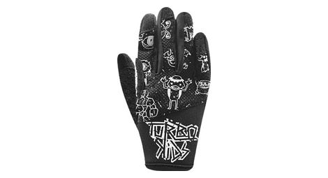 Paire de gants longs enfant racer 1927 turbo noir blanc
