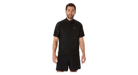 asics metarun packable sleeveless jacket black homme