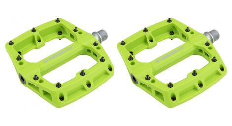 Paar insight green nylon flat pedals