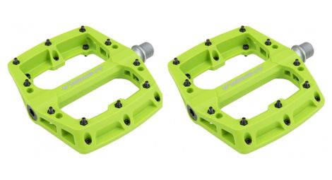 Paire de pedales plates insight nylon vert