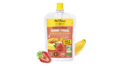 Purea proteica biologica MelTonic alla banana e fragola