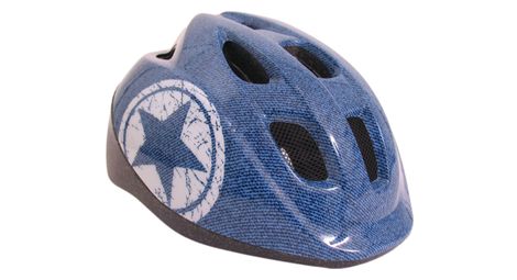 Polisport casque vélo junior jeans - (52-56 cm) - bleu/blanc