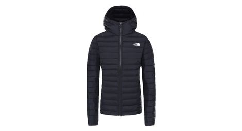 The north face stretch down hooded jacket nero donna