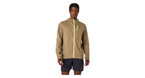 Veste imperméable asics fujitrail waterproof beige homme