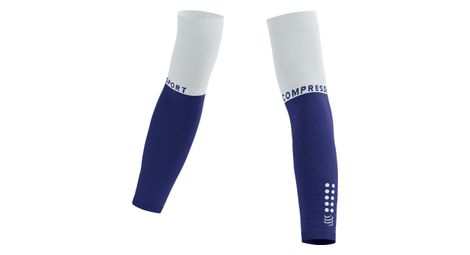 Manchettes Compressport Armforce Bleu/Blanc