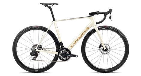 Orbea orca m21eteam pwr bicicletta da strada sram force etap axs 12s 700 mm avorio bianco rosso borgogna 2024