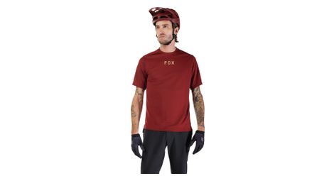 Maillot de manga corta fox ranger wordmark para hombre rojo
