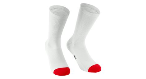 Calzini estivi assos x mammut gravel bianco/rosso