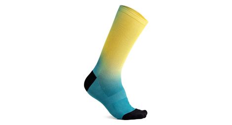 Chaussettes 7mesh fading light electric hornet bleu jaune