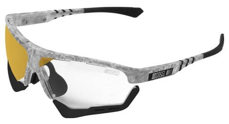 Scicon sports aerocomfort scn xt xl lunettes de soleil de performance sportive (miroir de bronze photocromique scnxt/matt gelé)