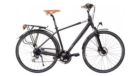 Bicyklet leon bicicleta urbana shimano acera/altus 8s 700 mm negra mate 48 cm / 167-176 cm