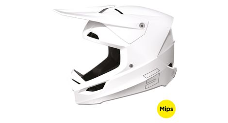 Casque shot race solid white gloss