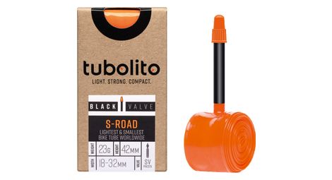 Tubolito S-Tubo Road Camera d'aria leggera 700 mm Presta 42 mm (valvola nera)