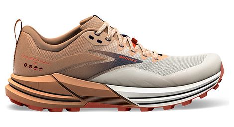 Chaussures de Trail Running Brooks Cascadia 16 Blanc Beige Rouge