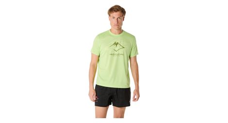 Maglia a maniche corte asics fujitrail logo yellow uomo