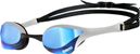 Arena Cobra Ultra Swipe Swimming Glasses Silver / Blue Lenses