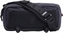 Mini Kadet 5L schoudertas in zwart canvas en leer
