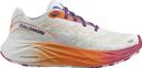 Chaussures Running Salomon Aero Glide 2 Blanc Orange Violet Femme