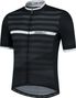 Maillot Manches Courtes Rogelli Stripe Homme Noir/Blanc