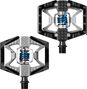 Paire de Pédales CRANKBROTHERS Double Shot 2 Noir/Argent/Bleu