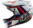 Casque Intégral Troy Lee Designs D4 Composite Mips Blanc/Argent